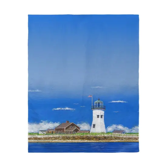Betsy Drake Scituate, MA Lighthouse Beach Towel Multicolor {1}