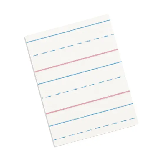 Multi-Program Handwriting Tablet, D'Nealian/Zaner-Bloser, 1/2" x 1/4" x 1/4" Ruled Short, 8" x 10-1/2", 40 Sheets, Pack of 12 {3}