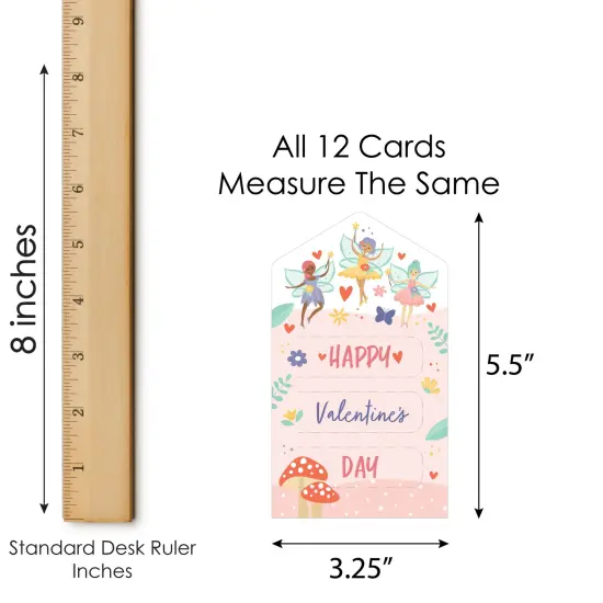 Big Dot of Happiness Let's Be Fairies - Fairy Garden Cards for Kids - Happy Valentine's Day Pull Tabs - Set of 12 {7}
