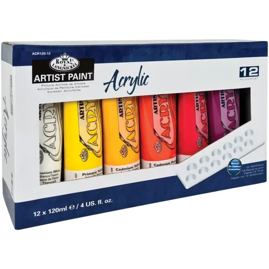 Royal & Langnickel(R) Acrylic Paints 120ml 12/Pkg-Assorted Colors {3}