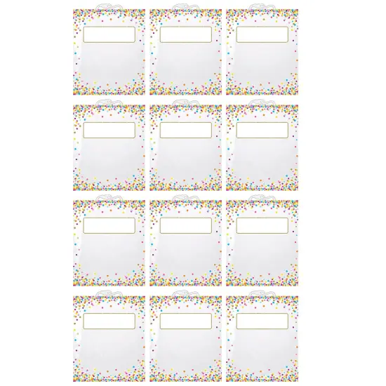 Hanging Confetti Pattern Storage/Book Bag, 10.5" x 12.5", Pack of 12 {1}