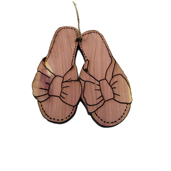 Cozy Slippers - Cedar Ornament {1}