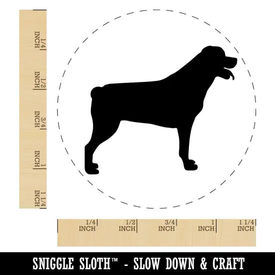 Rottweiler Dog Solid Rubber Stamp for Stamping Crafting Planners {1}