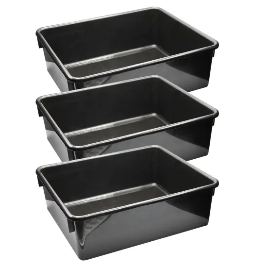 Double Stowaway&reg; Tray Only, Black, Pack of 3 {1}