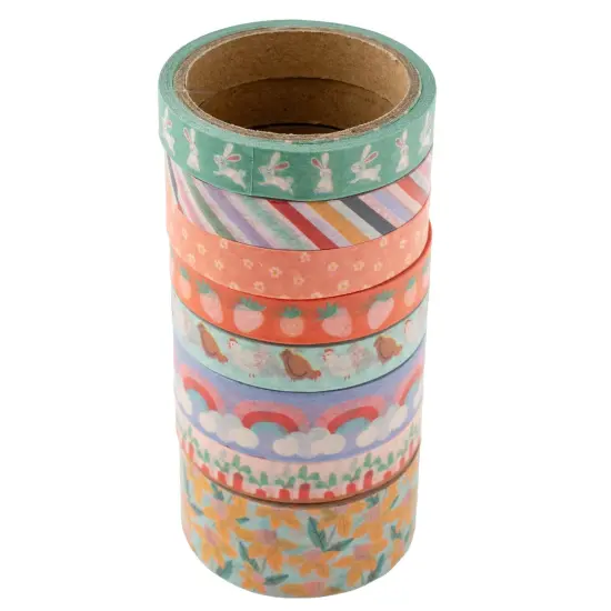 Pebbles Sunny Bloom Washi Tape-8/Pkg {4}