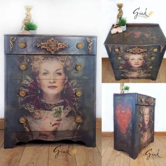 Fury (Queen of Hearts) Decoupage and Mixed Media Papers (small) {3}