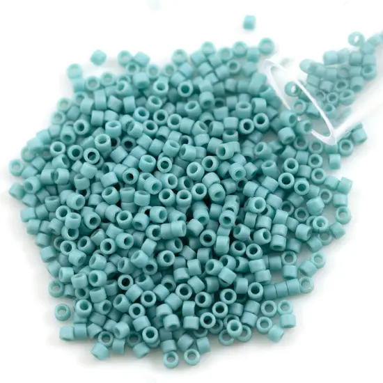 Miyuki Delica Seed Bead 11/0 Matte Opaque Glazed Luster Light Turquoise {1}