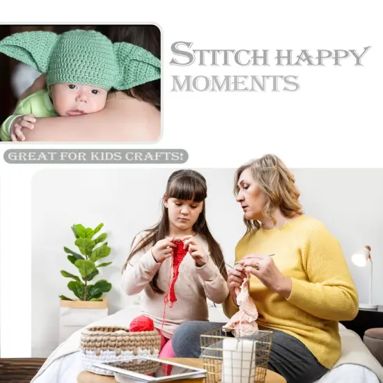 11 Size Crochet Hook Set with Soft Handle and Case Crochet Needle Kit for Beginners Knitting Needle Kit Yarn Crochet Kit 2mm(B) to 8mm(L) {4}