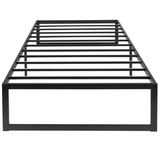 Emma and Oliver Complete Bed Set: Metal Platform Frame; Hybrid Pocket Spring Mattress in a Box and Cool Gel Memory Foam Topper {3}