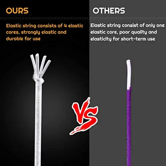 Elastic String for Bracelets Selizo Stretchy Cord for Bracelets, Necklaces, Beading, and Sewing (1.2mm, 109 Yards, White) {6}