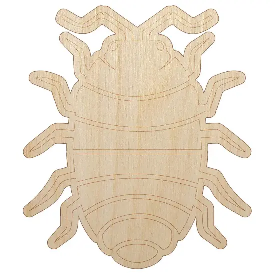 Isopod Pill Bug Woodlouse Unfinished Wood Shape Piece Cutout for DIY Craft Projects {7}