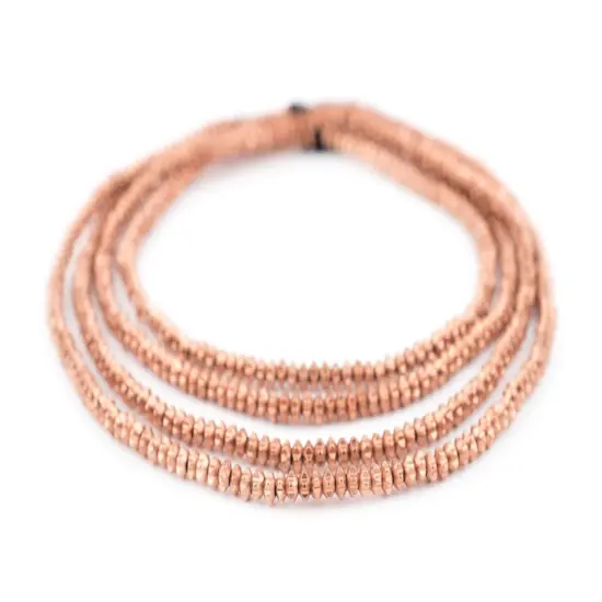 The Bead Chest Copper Flower Heishi Beads 4mm, Full Strand of Quality Metal Spacers for DIY Jewelry Design {1}