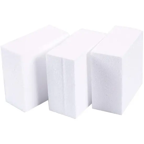 12 Pieces Foam Blocks for Crafts, Polystyrene Brick Rectangles for Floral Arrangements, Art Supplies, Holiday Decor (4 x 4 x 2 in, White) {1}