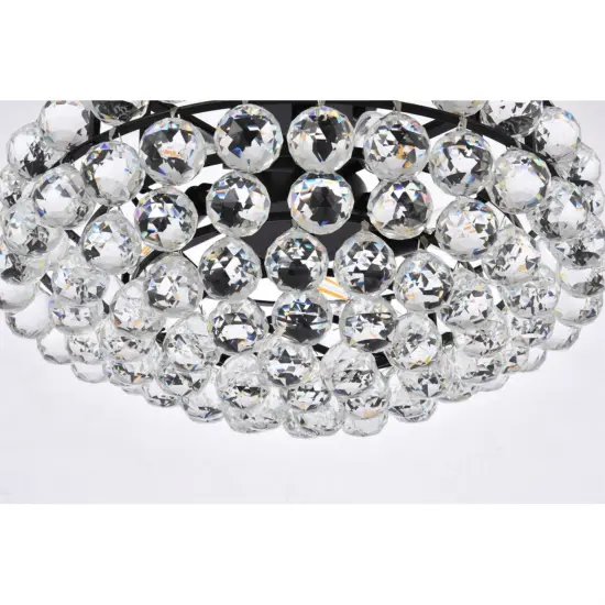 Savannah 18 inch flush mount in black {4}