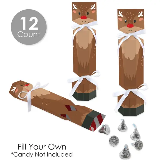 Big Dot of Happiness Very Merry Christmas - No Snap Holiday Reindeer Party Table Favors - DIY Cracker Boxes - Set of 12 {4}