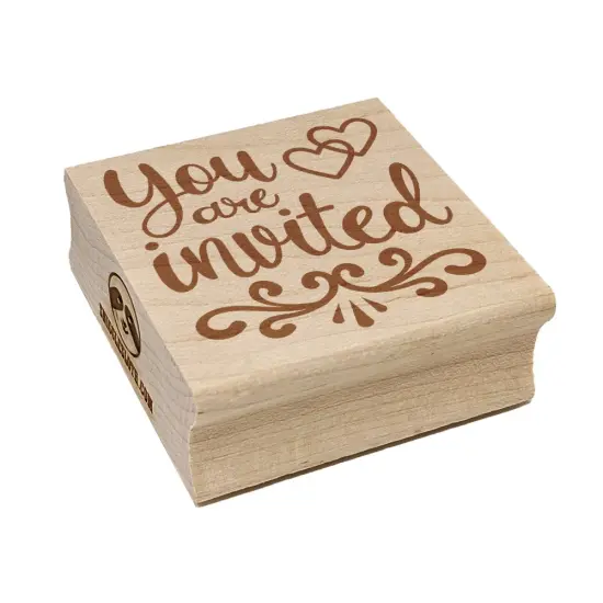 You Are Invited Wedding Invite Square Rubber Stamp for Stamping Crafting {2}