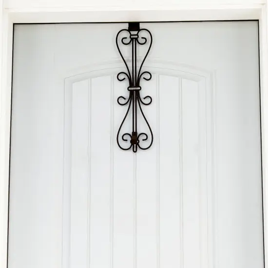 Adjustable Wreath Hanger for Door - Elegant Brown {4}