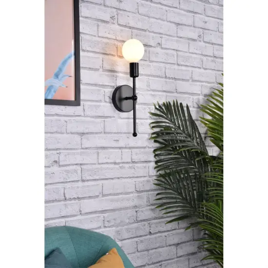 Keely 1 light black wall sconce {2}
