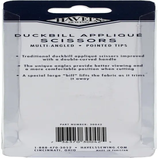 Havel's Multi-Angled Duckbill Applique Scissors 5.5"-Pointed Tip {4}