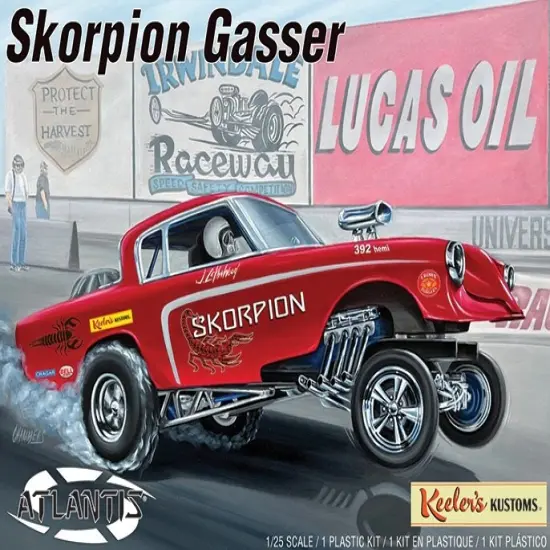 Atlantis Plastic Model Kit-Keelers Kustom's Skorpion Gasser {1}