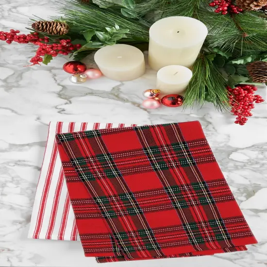 27" x 18" Arlington Plaid Lodge Cabin Everyday Holiday Christmas Woven Cotton Dish Kitchen Towel Decor Decoration {3}
