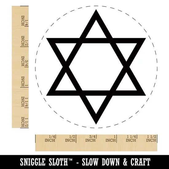 Star of David Jewish Self-Inking Rubber Stamp for Stamping Crafting Planners Blue {1}