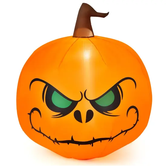 4 Feet Halloween Inflatable Pumpkin with Build-in LED Light {1}