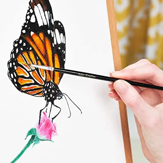 Acrylic Paint Set 24 Colors (0.41 oz, 12 ml) Paint Kit For Artists & Beginners Craft Paints for Paper,Canvas,Rock Painting,Wood,Ceramic & Fabric Vibrant -Non-Toxic including 3 paint brushes {5}