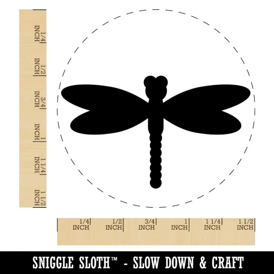 Dragonfly Solid Self-Inking Rubber Stamp for Stamping Crafting Planners Red {1}