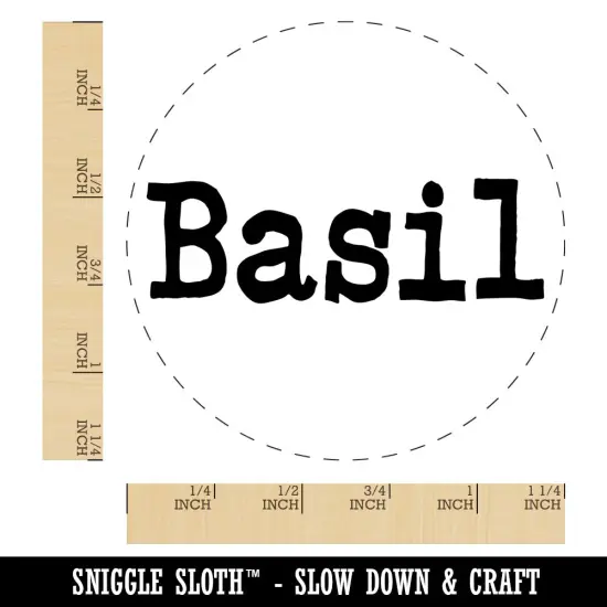 Basil Herb Fun Text Rubber Stamp for Stamping Crafting Planners {1}