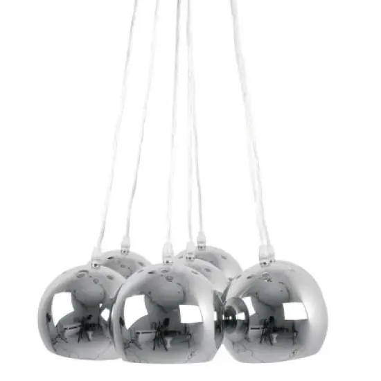 Chrome Finish 7 Globe Big Bundle Pendant Light {1}