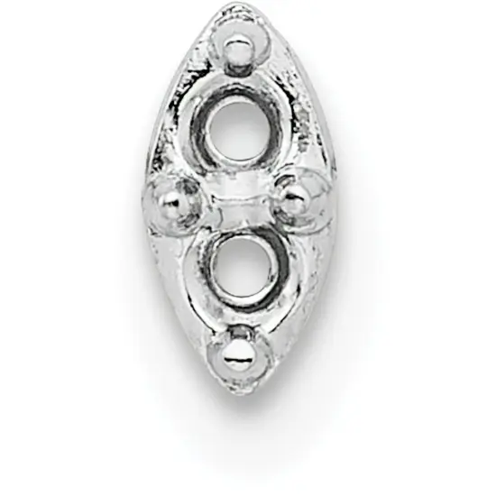 14K White Gold 0.05cttw Marquise Top Setting {1}