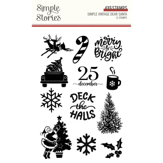 Simple Vintage Dear Santa Photopolymer Clear Stamps {1}