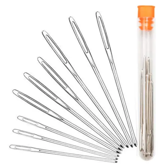 Large-Eye Blunt Needles, Stainless Steel Yarn Knitting Needles, Sewing Needles, Crafting Knitting Weaving Stringing Needles,Perfect for Finishing Off Crochet Projects (9 Pieces) {2}