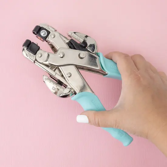 We R Crop-A-Dile Hole Punch & Eyelet Setter-Aqua {5}