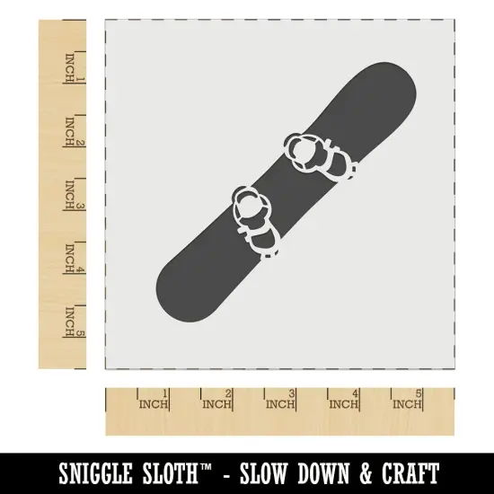 Snowboard with Boot Bindings Wall Cookie DIY Craft Reusable Stencil {1}