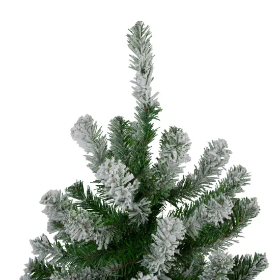 Northlight Slim Flocked Alpine Artificial Christmas Trees - 6' - Unlit - Set of 3 Green {4}