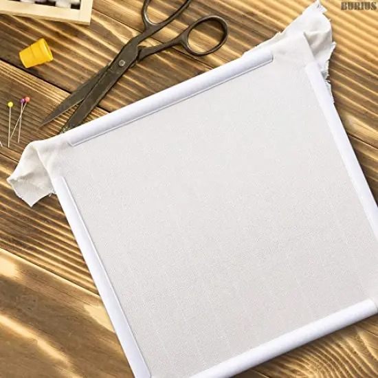 11 Inch Plastic Embroidery Hoop - White Plastic Sewing Hoops Hand Embroidery Hoops Embroidery Snap Frame - Snap Needlework Frame Cross Stitch Frame Square Embroidery Hoop for Cross Stitching, Quilting {3}