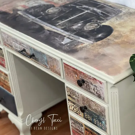 Vintage License PlatesDecoupage - Mixed Media Art Papers 18x24 {2}