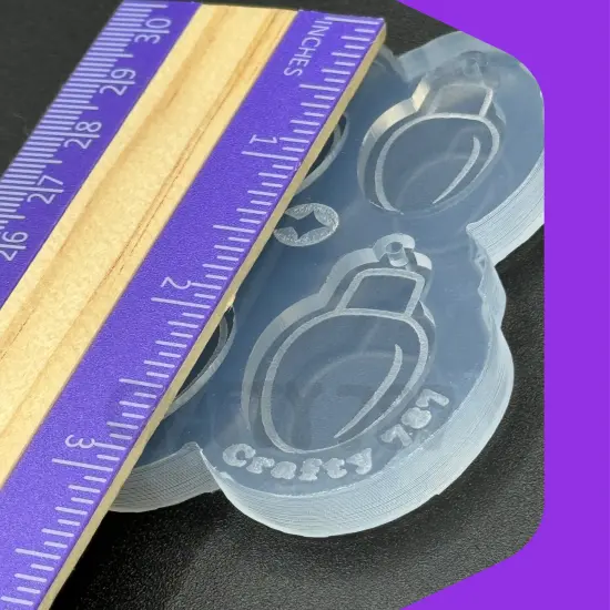 Mini Christmas Light Bulb Earring Silicone Mold (B15) {3}