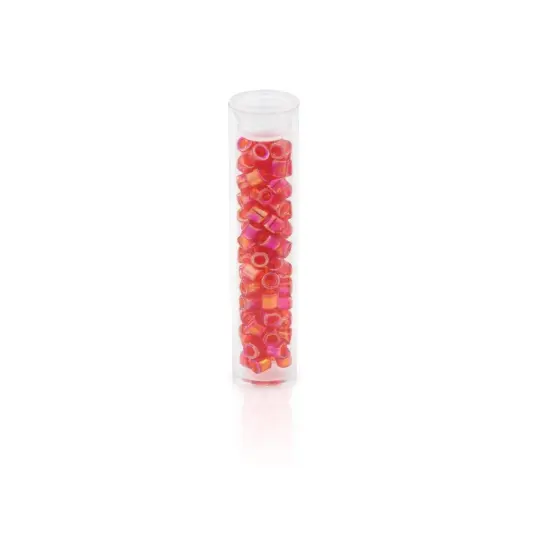 Miyuki Delica Seed Bead 8/0 Transparent Cherry Red AB {4}
