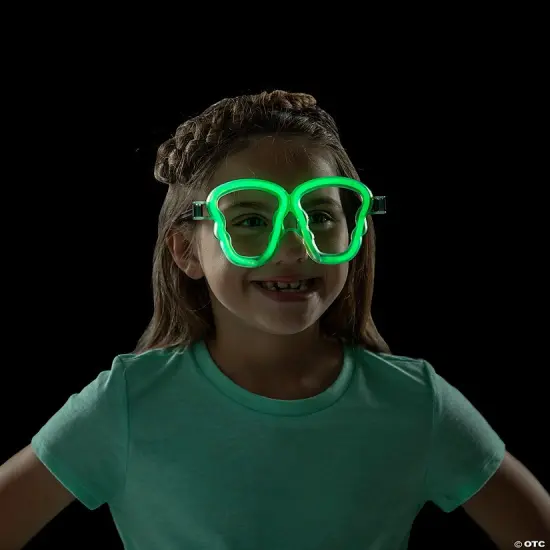 Kids Skull-Shaped Glow Glasses 12 Pieces {3}