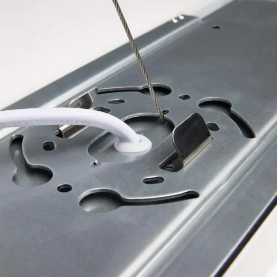 16w 18-in x 5-in Flush Mount LED Fixture 3000K Rectangle Shape White Finish 120v {5}