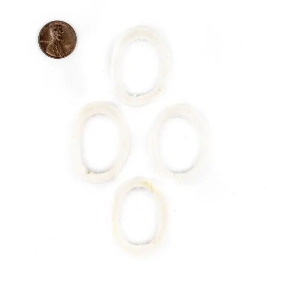 The Bead Chest White Camel Bone Ring Beads (Set of 4) {2}