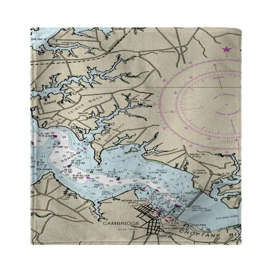 Betsy Drake Cambridge, MD Nautical Map Kitchen Towel {1}