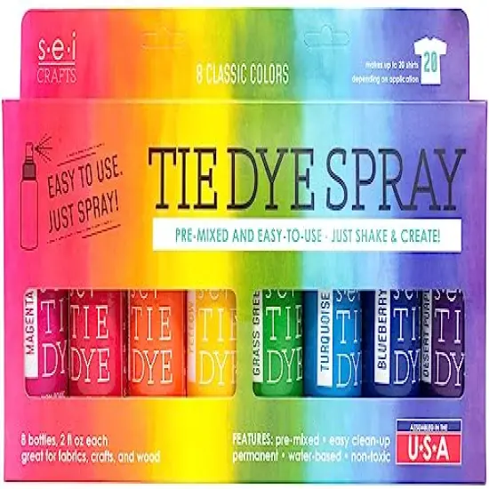 Classic Tie-Dye Kit, Fabric Spray Dye, 8 Colors {2}