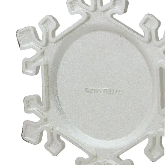Northlight Snowflake "Toostie Roll" Man Candy Logo Christmas Ornament - 3.5" - Silver Tone {4}