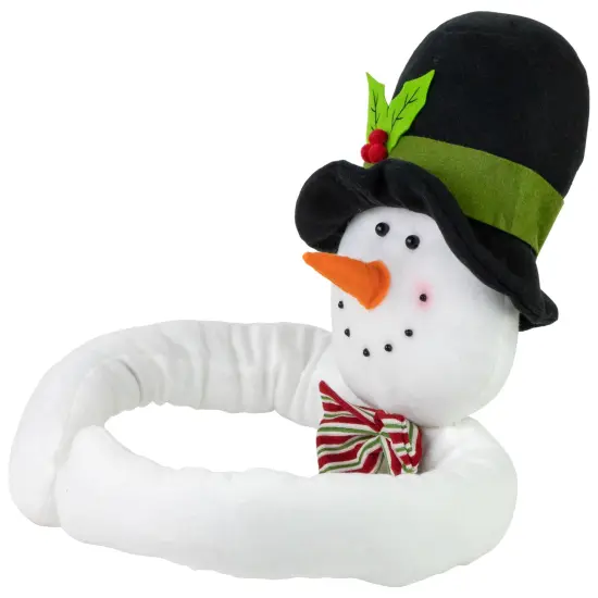 Northlight 25" Plush Snowman Christmas Tree Topper, Unlit White {5}