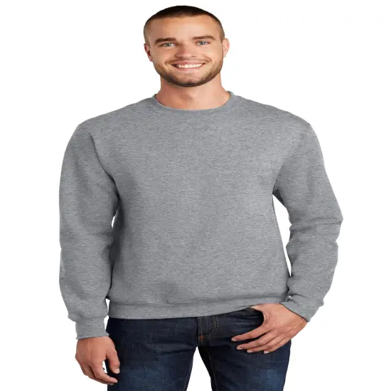 Port & Company&reg; Essential Fleece Crewneck Long Sleeve Sweatshirt Athletic heather {1}