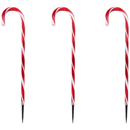 Northlight LED Lighted Candy Cane Outdoor Pathway Markers - 28" - Set of 8 Red {4}
